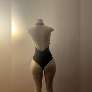 Black Halter Bodysuit